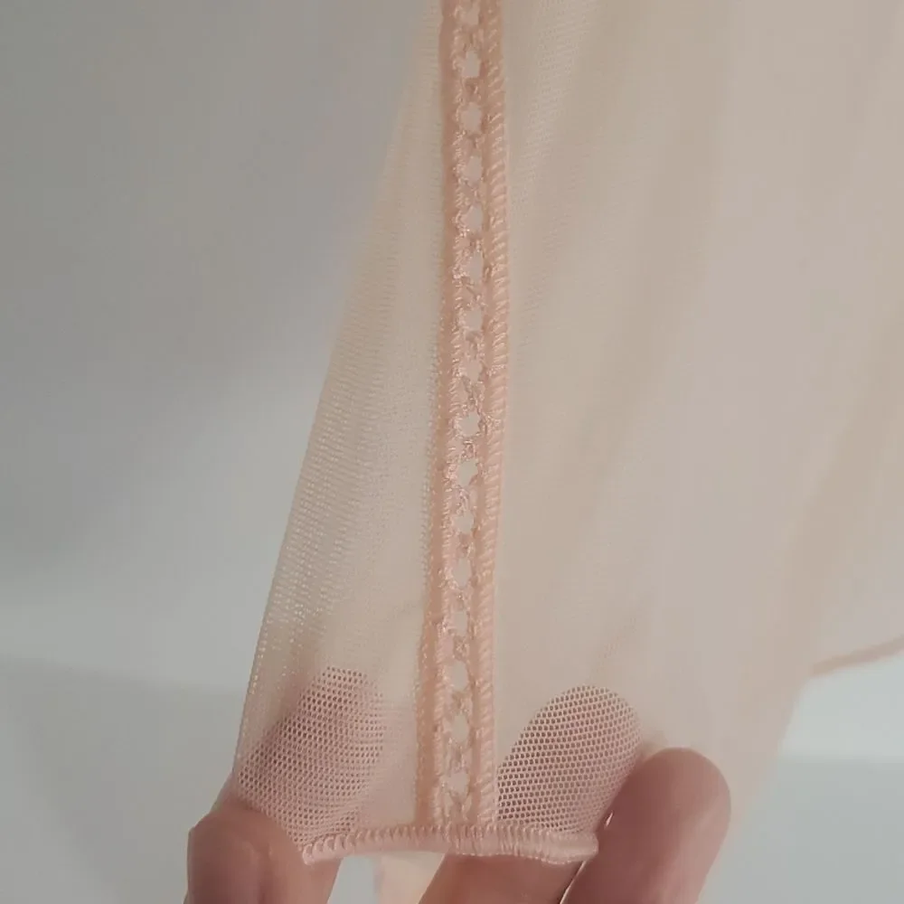 La Perla Cutout Mesh Bodysuit Peach Size 36B NWOT